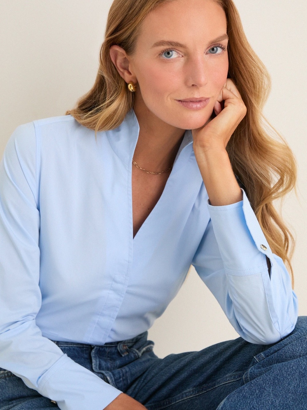 Tuckernuck Light Blue Women’s Bessette Button-Down Shirt